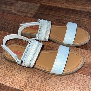 Jellypop Cream and Tan Beaded Sandals